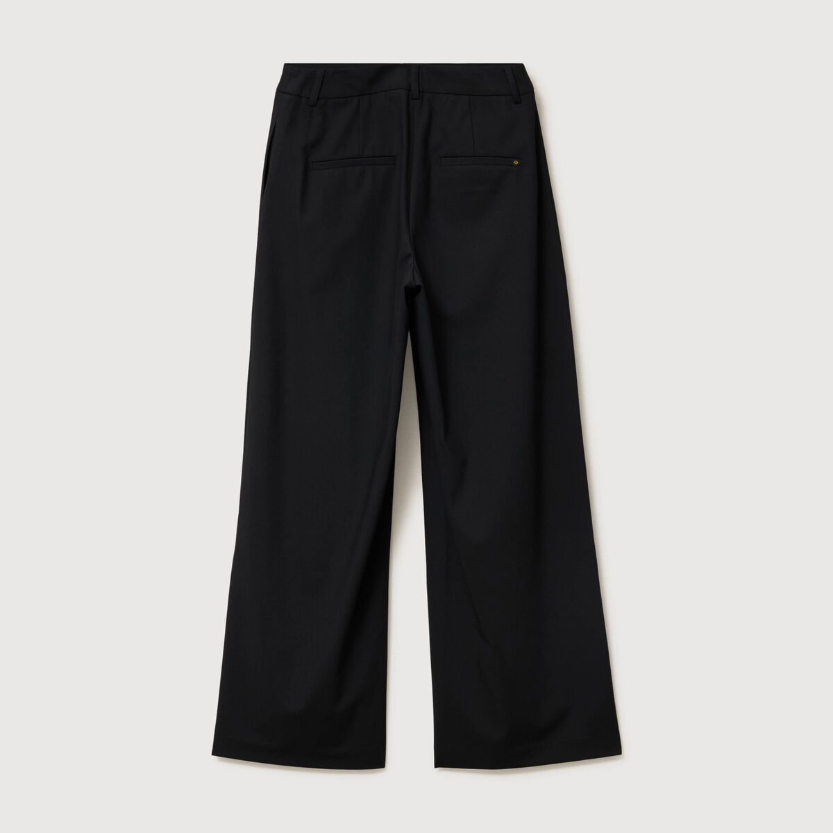 Pantalon large taille standard noir femme