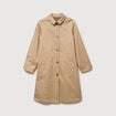 Trench long oversize r&eacute;versible beige femme