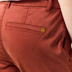 Pantalon chino cigarette rouge foncé femme