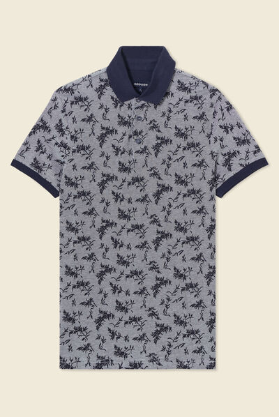 Polo manches courtes bleu foncé homme