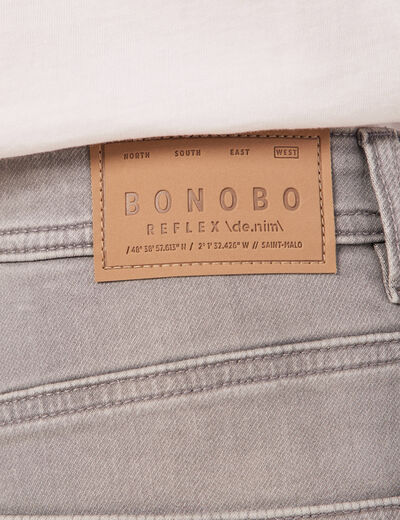 Bermuda en jeans denim gris homme