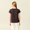 T-shirt manches courtes marron foncé femme