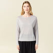 Pull manches longues gris clair femme