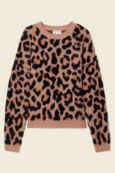 Pull éco-responsable marron clair femme