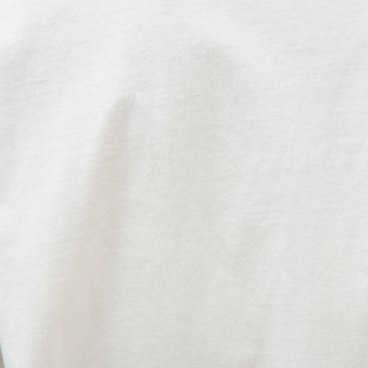 T-shirt col rond manches coudes en coton ecru homme