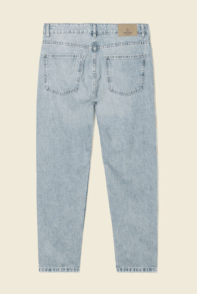 Jeans tapered destroy denim used homme
