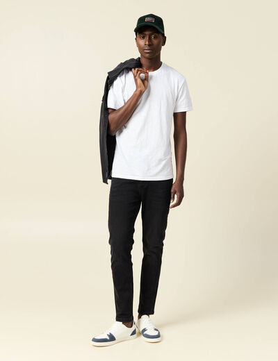 Jeans skinny tapered denim noir homme