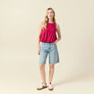 D&eacute;bardeur sans manches rose framboise femme