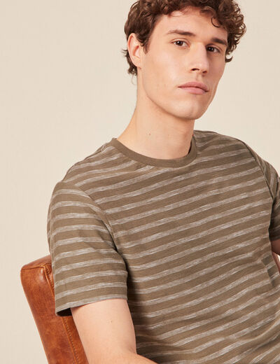 T-shirt éco-responsable vert kaki homme