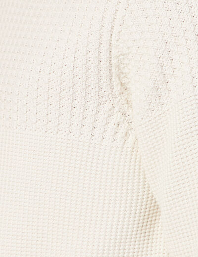 Pull manches longues fabriqué en France ecru homme