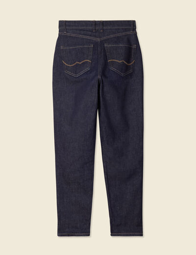 Jeans mom fabriqué en France denim brut femme