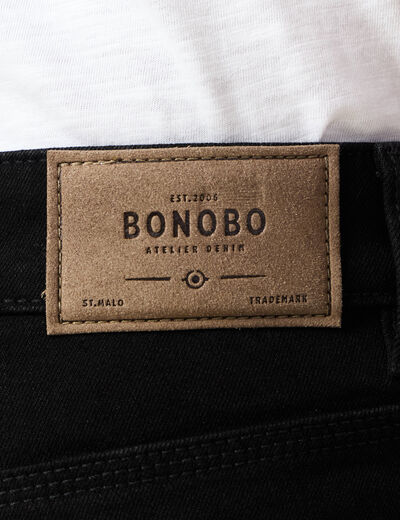 Jeans straight 5 poches denim noir homme