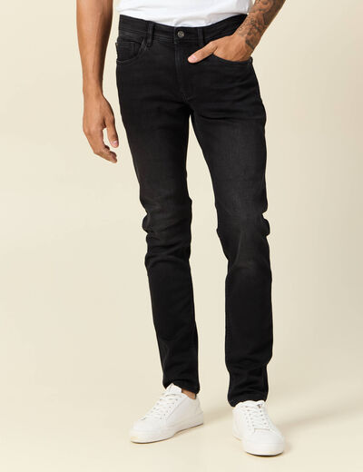 Jeans slim 5 poches denim snow noir homme