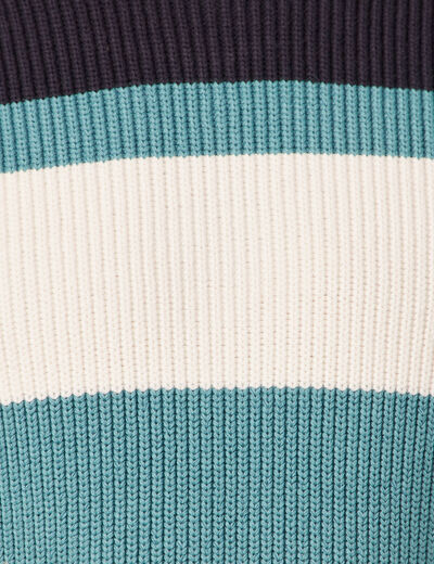 Pull éco-responsable bleu pétrole homme