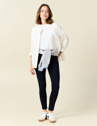 Jeans skinny 7/8ème denim brut femme