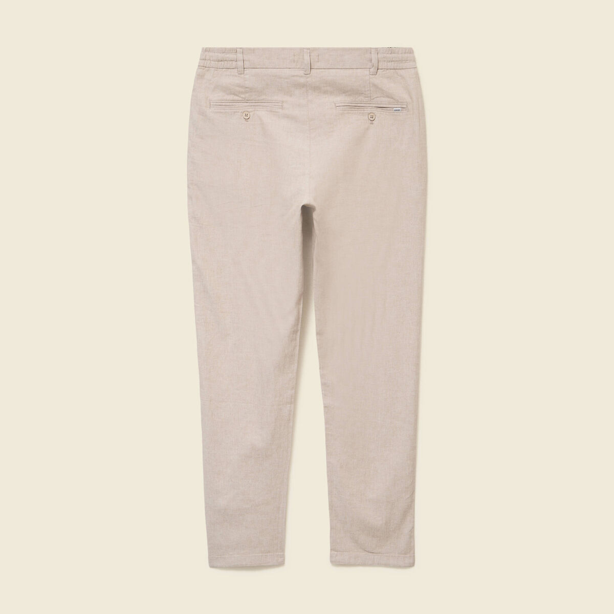 Chino coupe droite longueur 32 beige homme