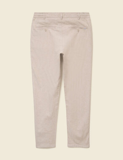 Chino coupe droite longueur 32 beige homme