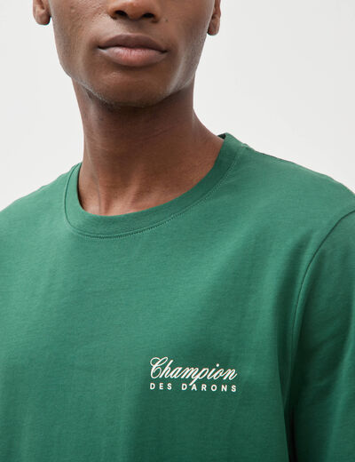T-shirt en coton vert homme