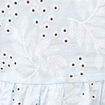 Chemise col v manches longues en coton blanc femme