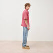 Chemise boyfriend en coton rouge homme
