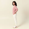 Pull manches longues rose pastel femme