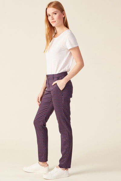 Pantalon chino Instinct noir femme