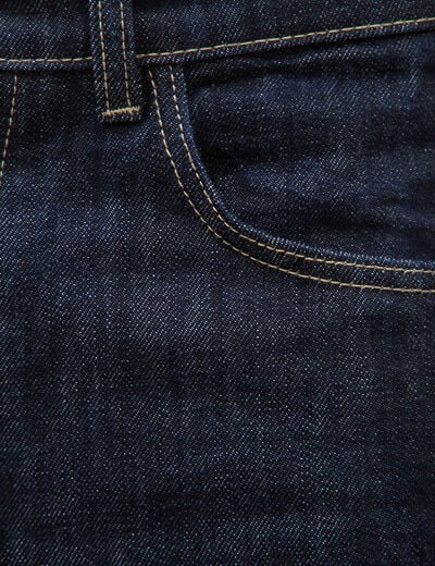 Jeans straight en coton longueur 32 denim brut rinse homme