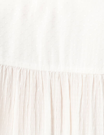 Chemise manches longues ecru femme