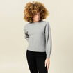 Sweat manches longues oversize gris femme
