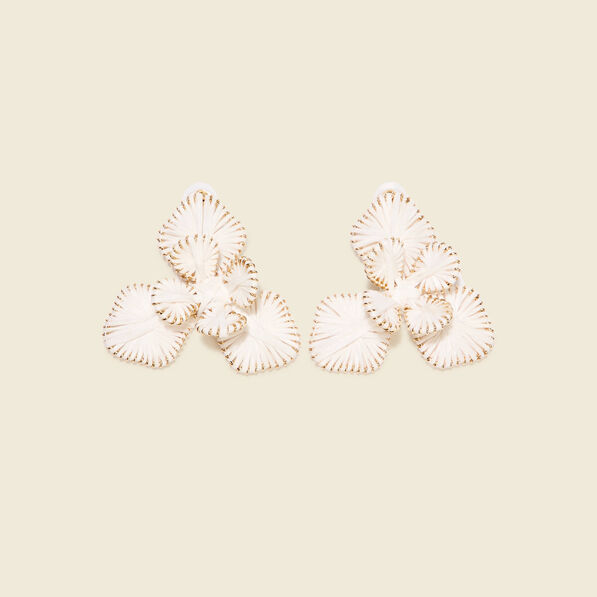 Boucles d'oreilles clous ecru femme
