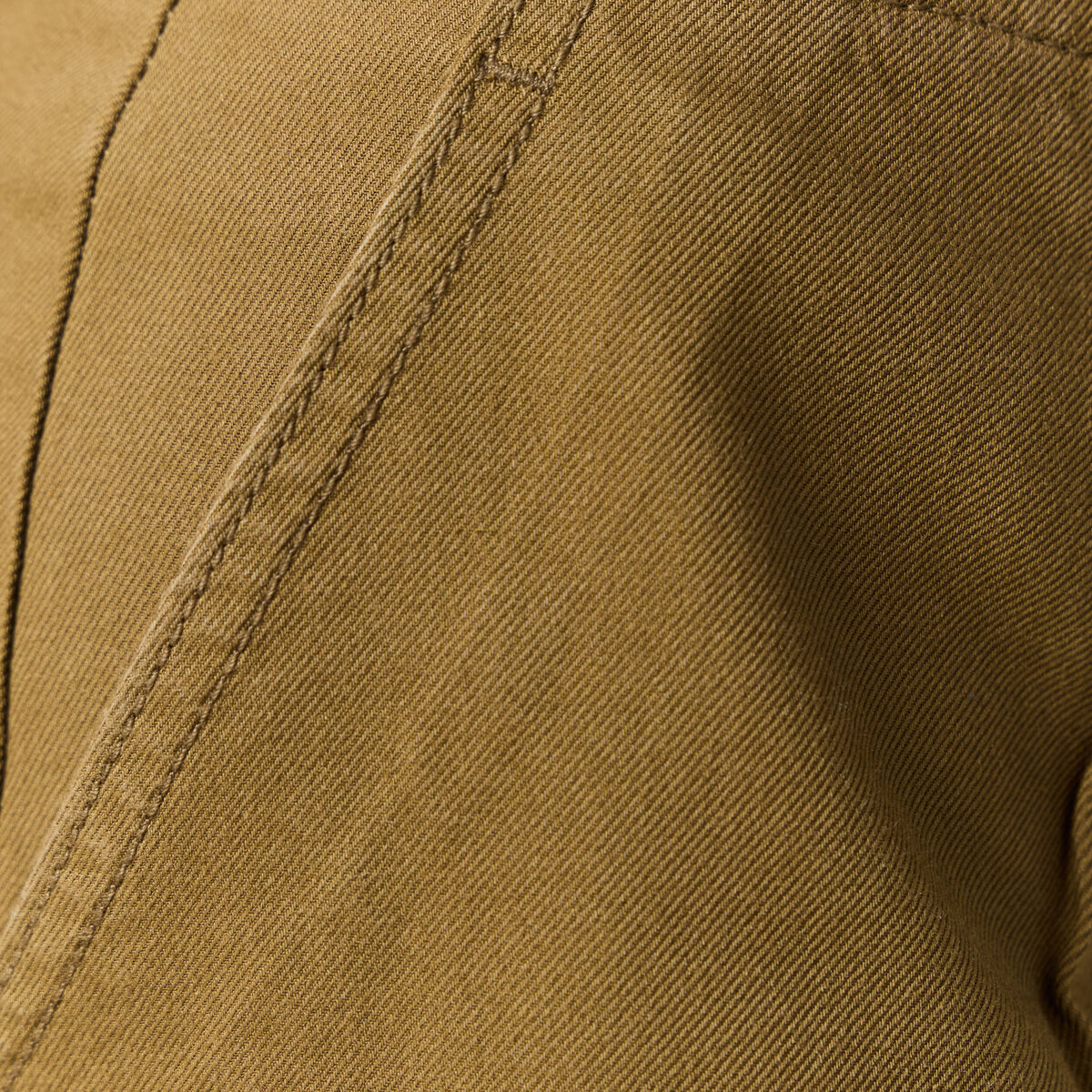 Jeans barrel taille haute 7/8&egrave;me vert kaki femme