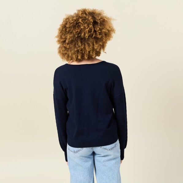 pull manches longues bleu marine femme Pull manches longues bleu marine femme