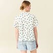 Chemise manches courtes bleu canard femme