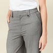 Pantalon large fluide gris femme