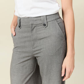 Pantalon large fluide gris femme