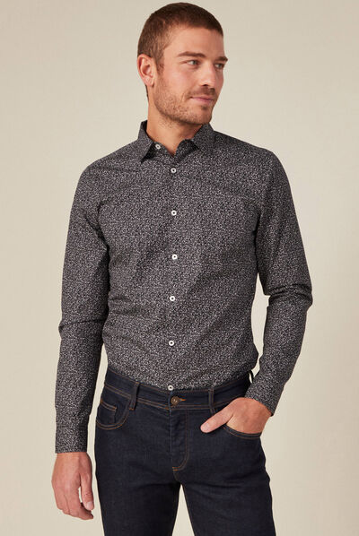 Chemise éco-responsable noir homme