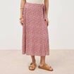 Jupe fluide rose framboise femme
