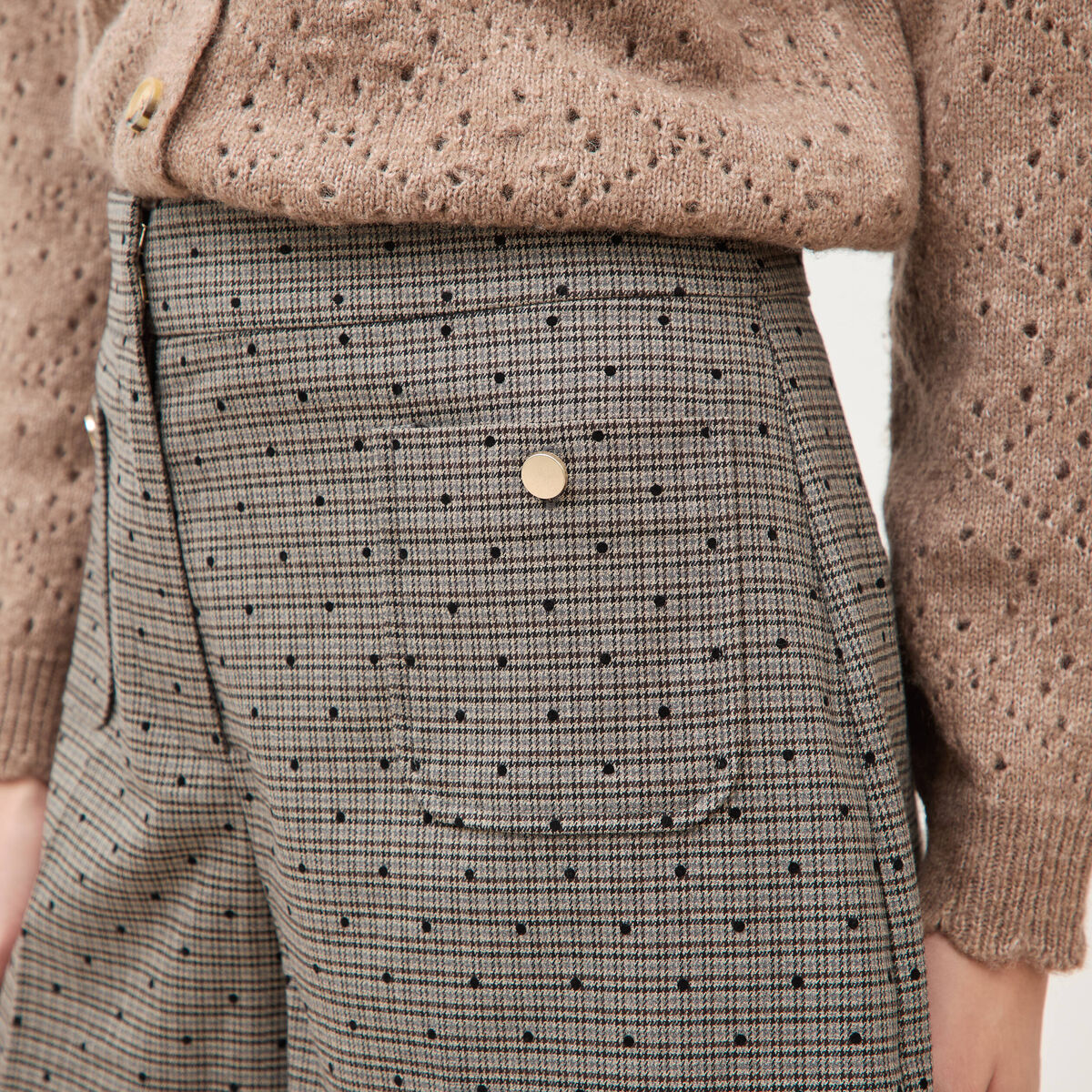 Short taille haute gris femme