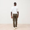 Pantalon battle bas resserr&eacute; vert kaki homme