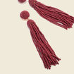 Boucles d'oreilles pendantes bordeaux femme