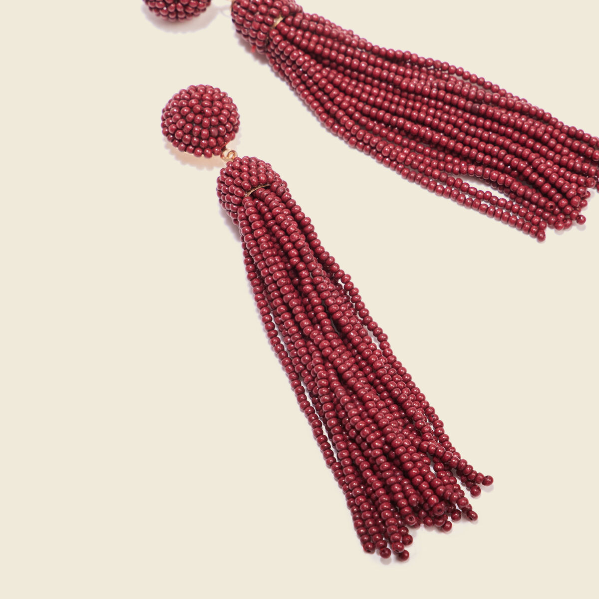 Boucles d'oreilles pendantes bordeaux femme
