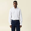 Chemise en coton manches longues blanc homme