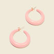 Boucles d'oreilles créoles rose saumon femme