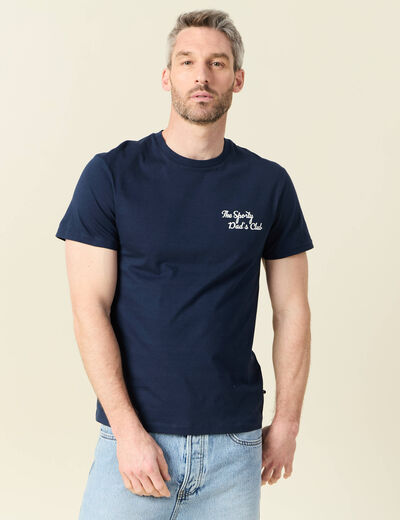 T-shirt manches courtes bleu marine homme