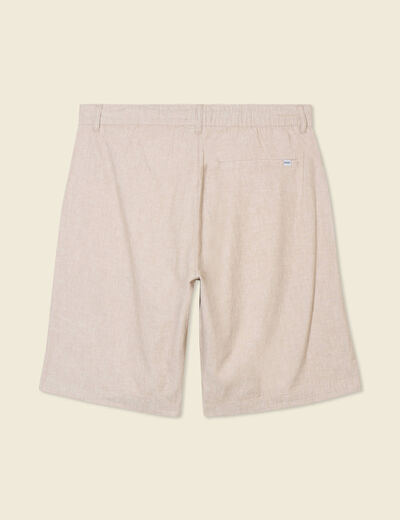 Bermuda droit beige homme