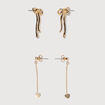 Lot de 2 boucles d'oreilles couleur or femme