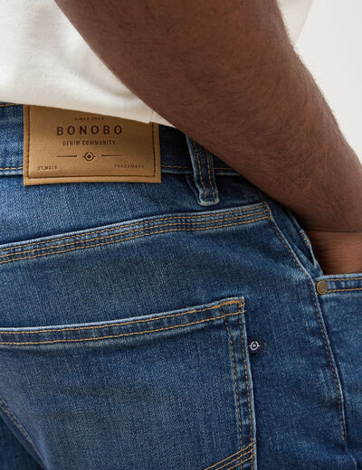 Jeans straight longueur 32 denim stone homme