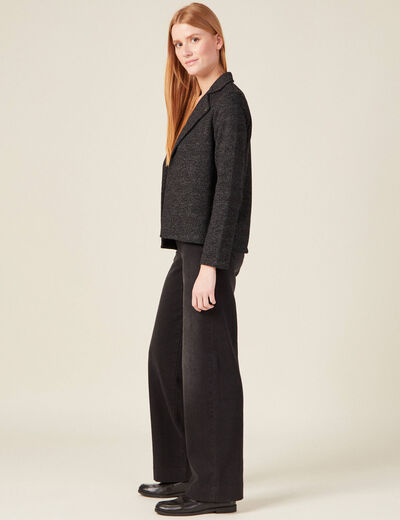 Gilet manches longues noir femme