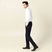 Pantalon chino slim bleu marine homme