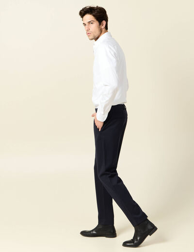 Pantalon chino slim bleu marine homme